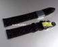 Preview: Barington * Lederband für Uhren * Uhrenarmband * Echt Kroko * schwarz * 18 mm XL