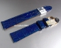 Preview: Barington * Leather watch strap * genuine croco * royal blue * 18 mm