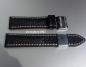 Preview: Barington * Leather watch strap * Shark * black * 20 mm
