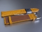 Preview: Barington * Lederband für Uhren * Uhrenarmband * Hai * gelb * 18 mm XL