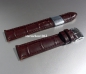 Preview: Barington * Leather watch strap * Croco - Optics * dark brown * 16 mm