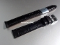 Preview: Barington * Lederband für Uhren * Uhrenarmband * Kroko - Print * schwarz * 16 mm