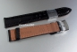 Preview: Barington * Lederband für Uhren * Uhrenarmband * Straussenbein * schwarz * 12 mm