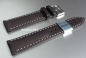 Preview: Barington * Lederband für Uhren * Uhrenarmband * Wasserbüffel * schwarz * 20 mm