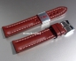 Preview: Eulux * Leather watch strap * Buffalo * medium brown * Handmade * 22 mm