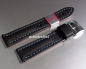 Preview: Eulux * Leather watch strap * Imperator * black-blue * Handmade * 22 mm