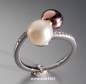 Preview: Viventy * Ring * 925 Silver * Zirconia *  freshwaterpearl * Gr. 55 * 777721