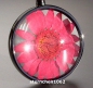 Preview: Flower Child Pendant * Steel IP Grey * pink flower *