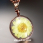 Preview: Flower Child Pendant * Steel IP Rose * yellow flower *