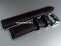 Preview: Eulit * EUTec Carbon * Waterproof * Silicone watch strap with Leather * black/red * 24 mm