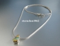 Preview: Einzelstück * Halskette mit Opal / Brillant Anhänger * 925 Silber * 24 ct Gold