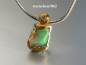 Preview: Necklace with Opal / Brilliant * 925 Silver * 24 ct gold *