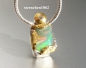 Preview: Necklace with Opal / Brilliant * 925 Silver * 24 ct gold *
