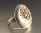 Preview: Einzelstück * Ring * 925 Silber * 750 Gold * rosa Saphir