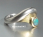 Preview: Einzelstück * Ring * 925 Silber * 585 Gold * Opal
