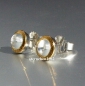 Preview: Earring * 925 Silver * 24 ct Gold * Moonstone