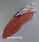Preview: Dreamfeather Pendant * stainless steel * brown feather * 7,5 cm