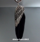 Preview: Dreamfeather Pendant * stainless steel * black feather * 5,5 cm