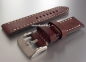 Preview: Barington * Leather watch strap * Aeronautica * dark brown * 24 mm
