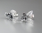 Preview: Trollbeads * Anmutige Blume Ohrstecker *
