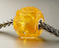 Preview: Original Trollbeads * Gravierter Bernstein / Amber * OOAK * XXL * 900