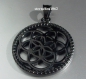 Preview: Dreamcatcher Pendant * Steel black ion plating * Flower * 3,5 cm