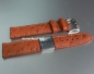 Preview: Barington * Leather watch strap * ostrich Leather * golden brown * W14 mm