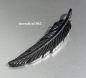 Preview: Dreamcatcher Pendant * Steel black ion plating * Feather * 5,5 cm