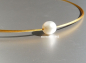 Preview: Collier * Halsreif * mit Südsee-Perle * Stahl