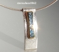 Preview: Necklace with topaz * 925 Silver * 750 gold