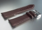 Preview: Eulit * Leather watch strap * Imola * dark brown * 22 mm XL