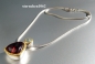 Preview: Einzelstück * Halskette Kette mit Turmalin & Aquamarin Anhänger * 925 Silber * 24 ct
