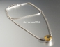 Preview: Einzelstück * Halskette mit Aquamarin Anhänger * 925 Silber * 24 ct Gold