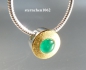 Preview: Unique piece * Necklace with emerald pendant *  925 Silver * 24 ct gold *