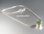 Preview: Unique piece * Necklace with emerald pendant *  925 Silver * 24 ct gold *