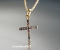 Preview: Crucifix pendant * 333 Gold * Amethyst * Sapphire * Topaz