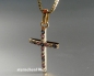 Preview: Crucifix pendant * 333 Gold * Amethyst * Sapphire * Topaz