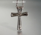 Preview: Necklace with crucifix pendant * 585 white gold * Brilliant