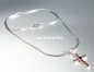 Preview: Necklace with Crucifix pendant * 925 silver * Garnet