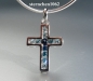 Preview: Halskette * Kette mit Kreuz Anhänger * 925 Silber * blaue Zirkonia