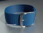 Preview: Eulit * Perlon * Durchzugsband Uhrenarmband * Kristall * blau * 18 mm