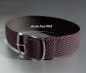 Preview: Eulit * Perlon * Pull Strap Watch Band * crystal * brown * 14 mm