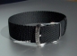 Preview: Eulit * Perlon * Pull Strap Watch Band * crystal * black * 8 mm