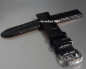 Preview: Davosa * watch strap * croco-print  optics * black * 16 mm