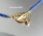 Preview: Einzelstück * Edelsteinkette * Lapis Lazuli * Zirkonia * 925 Silber * 375 Gold