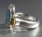 Preview: Unique Ring * 925 Silver * 24 ct gold * Aquamarine * green Turmaline