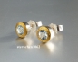 Preview: Unique piece * Earring * Stud * 925 Silver * 24 ct Gold * Aquamarine