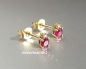 Preview: Earring * Ear Studs * 585 Gold * Ruby * Brillant