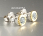 Preview: Earring * 925 Silver * 24 ct Gold * Aquamarine