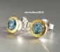 Preview: Earring * 925 Silver * 24 ct Gold * Tourmaline